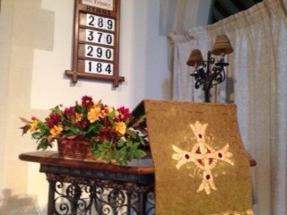 The pulpit at Harvest.